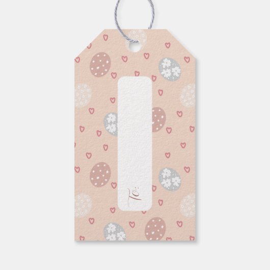 Personalisiert Boho Bunny Ostern Geschenkanhänger (Rückseite)