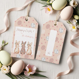 Personalisiert Boho Bunny Ostern Geschenkanhänger