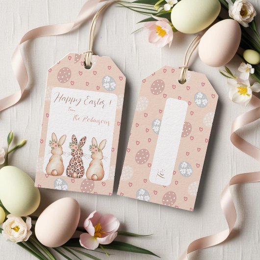 Personalisiert Boho Bunny Ostern Geschenkanhänger
