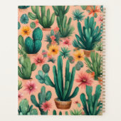 Personalisiert Boho Cactus Art Print Planer (Rückseite)