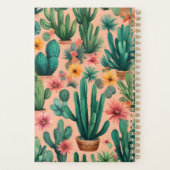 Personalisiert Boho Cactus Art Print Planer (Rückseite)