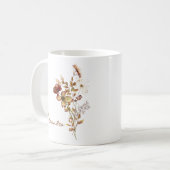 Personalisiert Boho Custom Earthy Nature Botanical Kaffeetasse (Vorderseite Links)