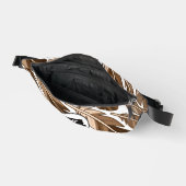 Personalisiert Boho Feather Monogram Fanny Pack Bauchtasche (Offen)