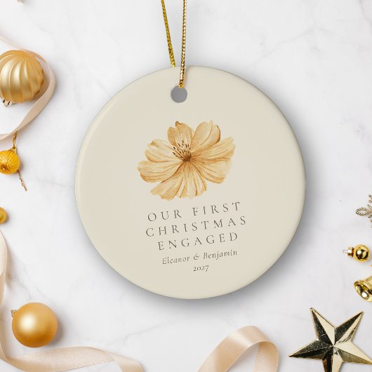 Personalisiert Boho Floral Erster WeihnachtsWeihna Keramik Ornament