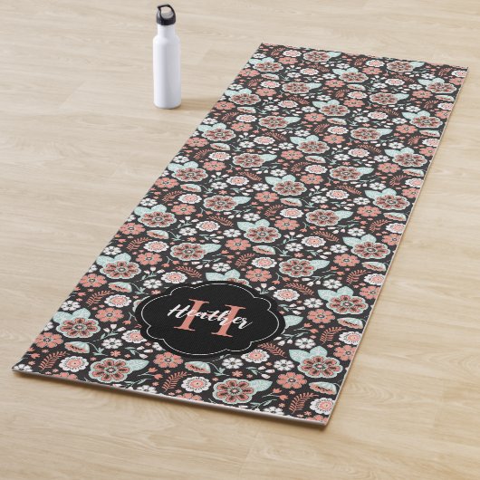 Personalisiert Boho Floral Pattern Yogamatte (Beispiel)