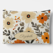 Personalisiert Boho Floral Pattern Zubehörtasche (Vorderseite)