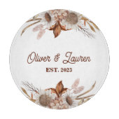 Personalisiert Boho Floral Schneidebrett (Vorderseite)