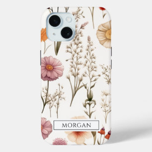 Personalisiert Boho Floral Wildblume Case-Mate iPhone Hülle