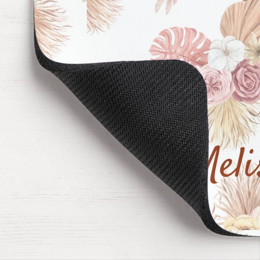 Personalisiert Boho Florals Mousepad (Ecke)