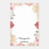 Personalisiert Boho Florals Zuhause Post-it Klebezettel (Vorderseite)