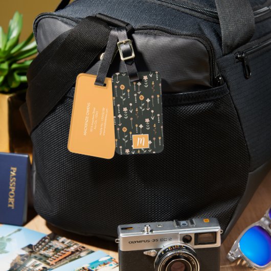 Personalisiert Boho Gepäckanhänger (Vorderseite & Rückseite)