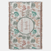 Personalisiert Boho Jungle Safari Decke (Vorderseite Vertikal)