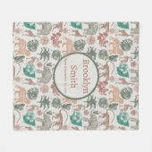 Personalisiert Boho Jungle Safari Fleecedecke (Vorderseite (Horizontal))