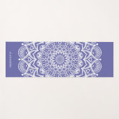 Personalisiert Boho Lila White Mandala Elegante Yogamatte (Vorderseite (Horizontal))