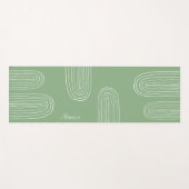 Personalisiert Boho Mitte Jahrhundert Chic Rainbow Yogamatte (Vorderseite (Horizontal))