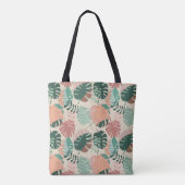 Personalisiert Boho Monstera Summer Tote Bag Tasche (Rückseite)