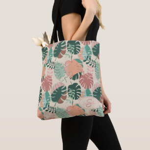 Personalisiert Boho Monstera Summer Tote Bag Tasche