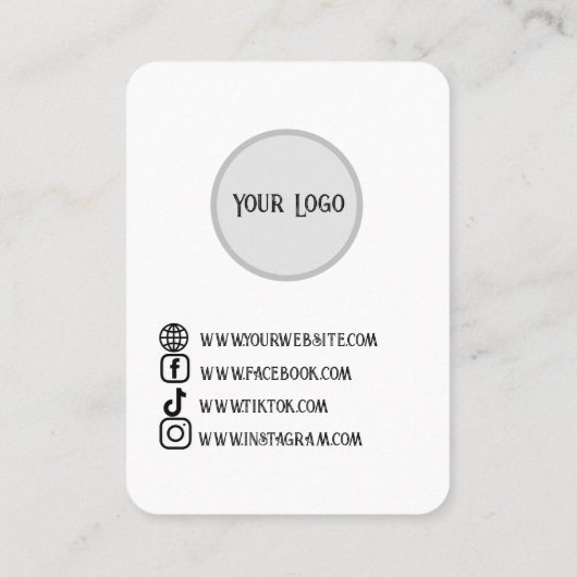 Personalisiert Boho Mushroom Juwelier Display Visitenkarte (Rückseite)