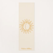 Personalisiert Boho Mystische Gelbe Sonne und Mond Yogamatte (Vorderseite)