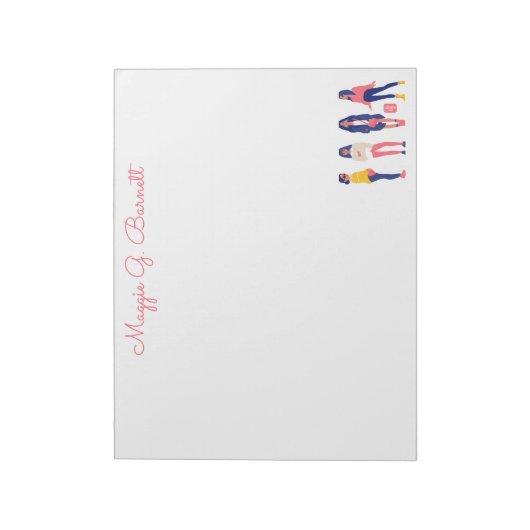 Personalisiert Boho Notepad Notizblock (Rotiert)