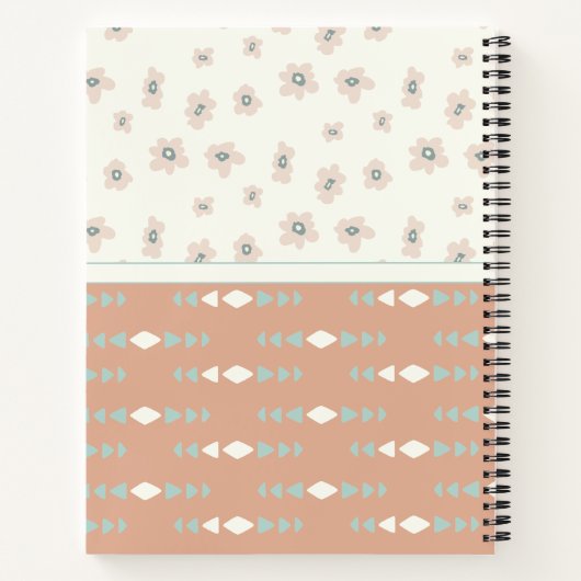 Personalisiert Boho Pastel Floral Fun Journal Notizblock (Rückseite)