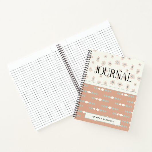 Personalisiert Boho Pastel Floral Fun Journal Notizblock (Innenseite)