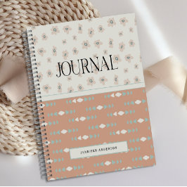 Personalisiert Boho Pastel Floral Fun Journal Notizblock