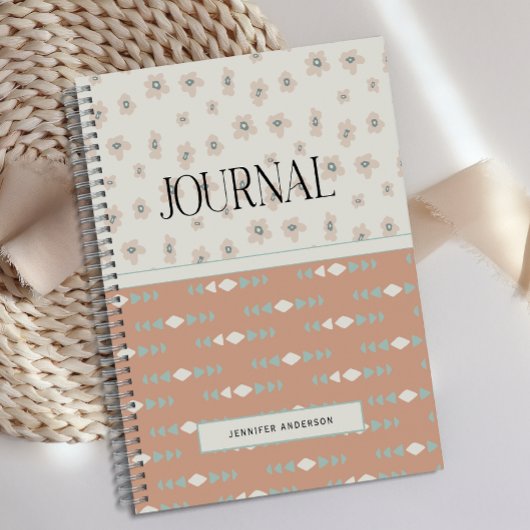 Personalisiert Boho Pastel Floral Fun Journal Notizblock