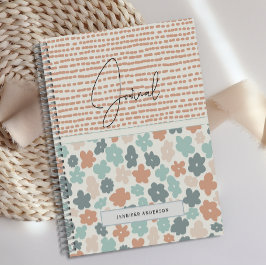 Personalisiert Boho Pastel Floral Fun Journal Notizblock