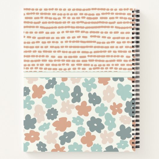 Personalisiert Boho Pastel Floral Fun Journal Notizblock (Rückseite)