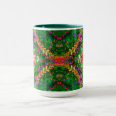 Personalisiert Boho Pattern Green Inspirivity Tass Tasse (Zentrum)