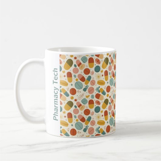 Personalisiert Boho Pharmacy Tech Custom CPhT Kaffeetasse (Links)