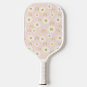 Personalisiert Boho Pink Daisy Pickleball Paddle (Rückseite)