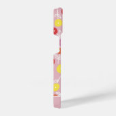 Personalisiert Boho Pink Modern Floral pattern nam iPhone Hülle (Rechte Seite)