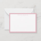 Personalisiert Boho Pink Modernes Blumenmuster Mitteilungskarte (Rückseite)