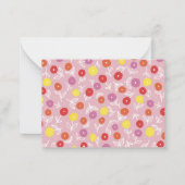 Personalisiert Boho Pink Modernes Blumenmuster Mitteilungskarte (Vorderseite)