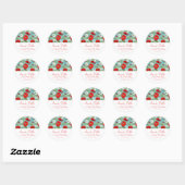 Personalisiert Boho Poppy Round Stickers (Blatt)