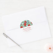 Personalisiert Boho Poppy Round Stickers (Umschlag)