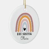Personalisiert Boho Rainbow Big Sister Keramik Ornament (Rechts)