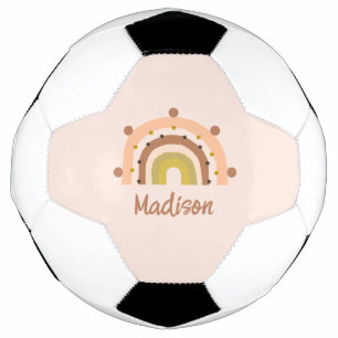 Personalisiert Boho Rainbow Blink Pink Kinder Fußball