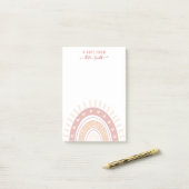 Personalisiert Boho Rainbow Calligrafy Teacher Post-it Klebezettel (Auf Schreibtisch)