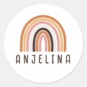 Personalisiert Boho Rainbow Kids Name Aufkleber fü (Vorderseite)