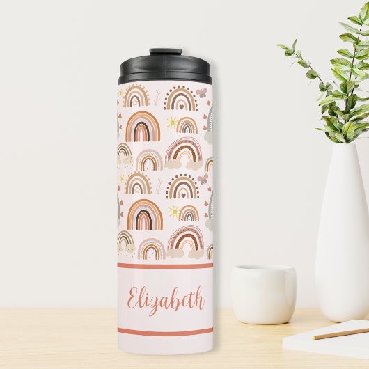 Personalisiert Boho Rainbow Kids Thermosbecher