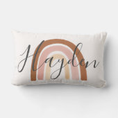 Personalisiert Boho Rainbow Name Pillow Lendenkissen (Rückseite)