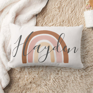 Personalisiert Boho Rainbow Name Pillow Lendenkissen