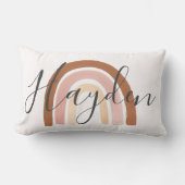 Personalisiert Boho Rainbow Name Pillow Lendenkissen (Vorderseite)
