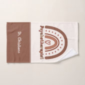 Personalisiert Boho Rainbow Psychotherapeut Handtuch (Handtuch)