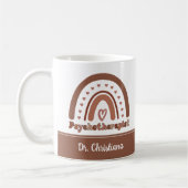 Personalisiert Boho Rainbow Psychotherapeut Kaffeetasse (Links)