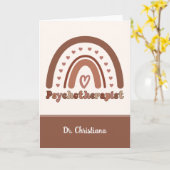 Personalisiert Boho Rainbow Psychotherapeut Karte (Gelbe Blume)