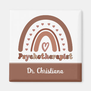 Personalisiert Boho Rainbow Psychotherapeut Magnet
